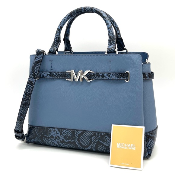 Michael Kors Reed Large Center Zip Satchel Crossbody Bag - Picture 3 of 9